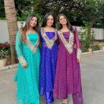 ✨ Product Name: "MirraTrend" 3-Piece Chinon Kurta Set with Tube Blouse