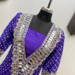 ✨ Product Name: "MirraTrend" 3-Piece Chinon Kurta Set with Tube Blouse