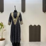 ✨ Product Name: "MirraTrend" 3-Piece Chinon Kurta Set with Tube Blouse