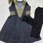 ✨ Product Name: "MirraTrend" 3-Piece Chinon Kurta Set with Tube Blouse