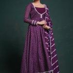 TF-310 – Naira Digital Print Anarkali Pant Suit with Organza Dupatta