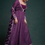 TF-310 – Naira Digital Print Anarkali Pant Suit with Organza Dupatta