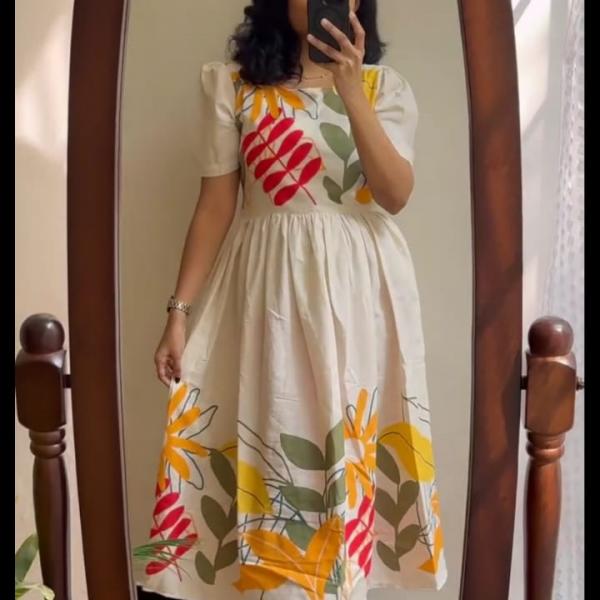 BlossomPure Cotton Printed Kurti – 1-Piece Comfort Fit Set