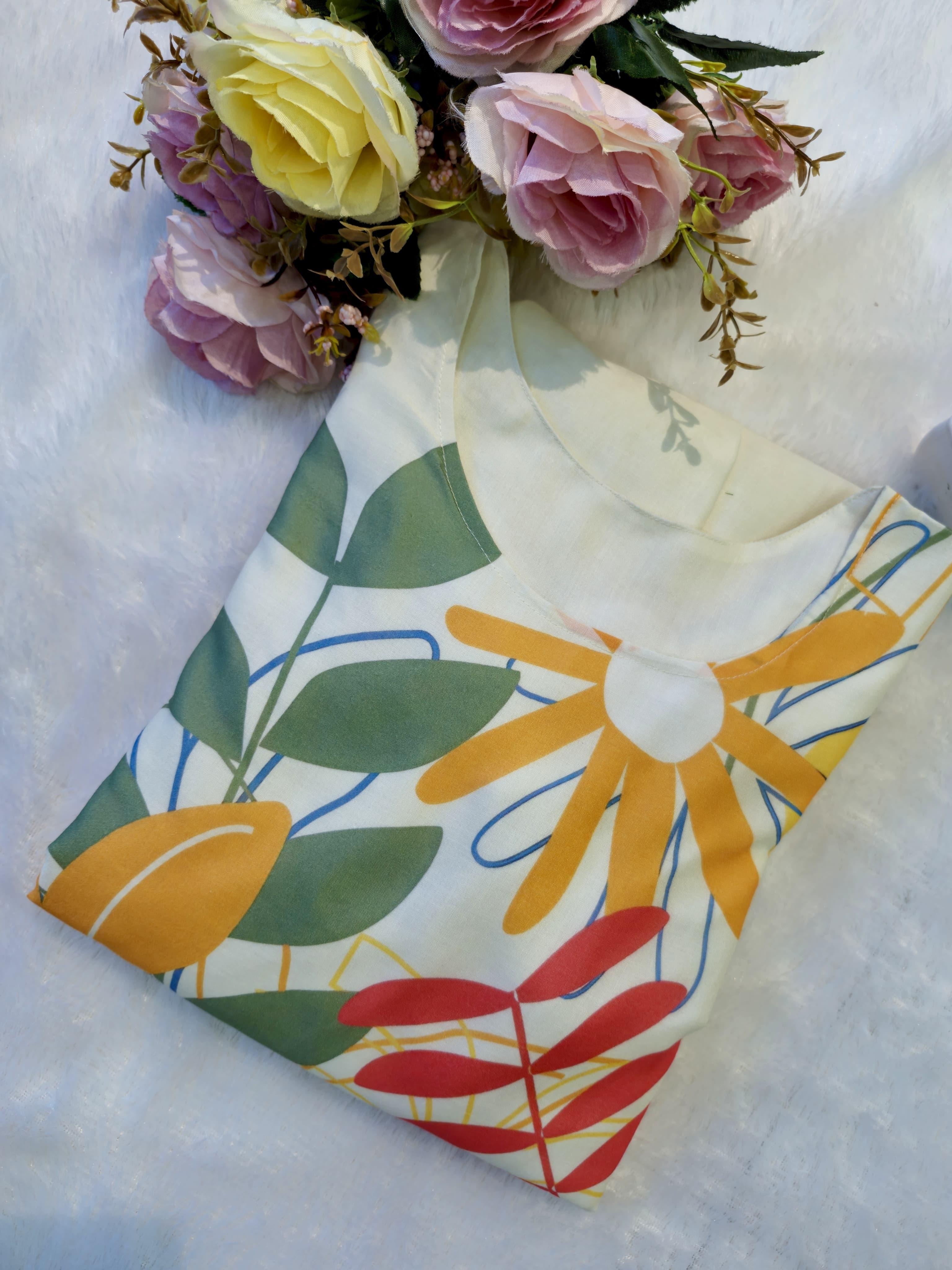 BlossomPure Cotton Printed Kurti – 1-Piece Comfort Fit Set