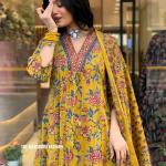 Premium Cambric Cotton A-Line Kurti Pant Dupatta Set (M to XXL)