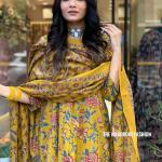 Premium Cambric Cotton A-Line Kurti Pant Dupatta Set (M to XXL)