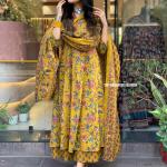 Premium Cambric Cotton A-Line Kurti Pant Dupatta Set (M to XXL)