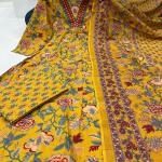 Premium Cambric Cotton A-Line Kurti Pant Dupatta Set (M to XXL)