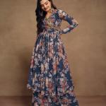 Elegant Zari Embroidered Chiffon Top Palazzo Suit with Dupatta