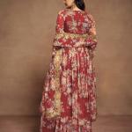 Elegant Zari Embroidered Chiffon Top Palazzo Suit with Dupatta