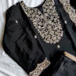 Eid Élite – Premium Embroidered Roman Silk Suit Set