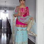 Nooré Nazakat – Premium Faux Georgette Sharara Set with Dupatta