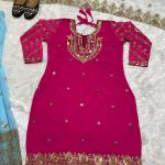 Nooré Nazakat – Premium Faux Georgette Sharara Set with Dupatta