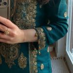 Luxe Chinnon Silk Embroidered Suit Set