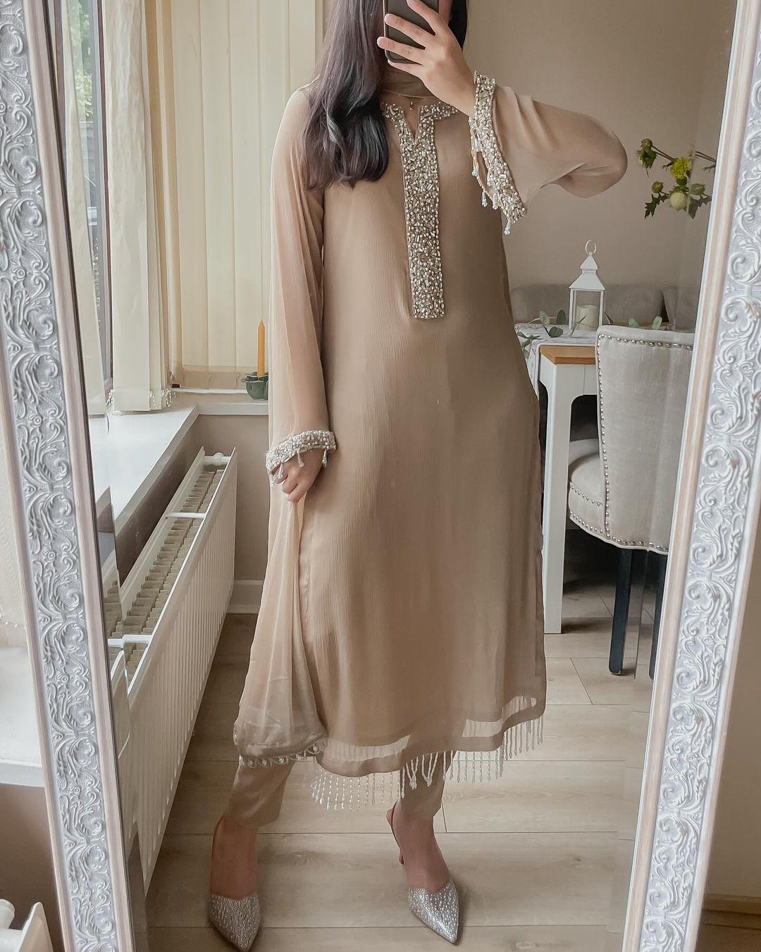 "Aarvi" Designer Faux Georgette Suit Set