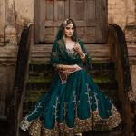 Embroidered Natural Crepe Silk Lehenga Set
