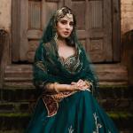 Embroidered Natural Crepe Silk Lehenga Set