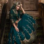 Embroidered Natural Crepe Silk Lehenga Set