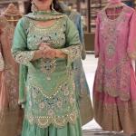 Designer Embroidered Sharara Set with Dupatta