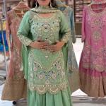 Designer Embroidered Sharara Set with Dupatta