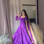 GlamourWave 16-Meter Flair Ruffle Gown with Sequin Dupatta – TF-320