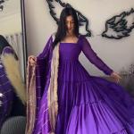 GlamourWave 16-Meter Flair Ruffle Gown with Sequin Dupatta – TF-320