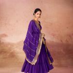 GlamourWave 16-Meter Flair Ruffle Gown with Sequin Dupatta – TF-320