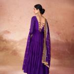 GlamourWave 16-Meter Flair Ruffle Gown with Sequin Dupatta – TF-320
