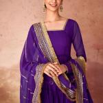GlamourWave 16-Meter Flair Ruffle Gown with Sequin Dupatta – TF-320