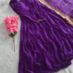 GlamourWave 16-Meter Flair Ruffle Gown with Sequin Dupatta – TF-320