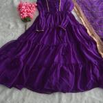 GlamourWave 16-Meter Flair Ruffle Gown with Sequin Dupatta – TF-320