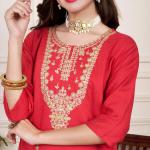 Designer Diamond Silk Cotton Suit Set (Ready-to-Wear)