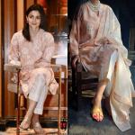 Alia Bhatt Edition Baby Pink Embroidered Kurti Set