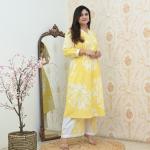 Angana Floral Cord Set 🌺🌹 — Kurti & Pant Co-ord Set