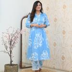 Angana Floral Cord Set 🌺🌹 — Kurti & Pant Co-ord Set