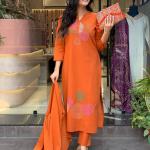 🧡 Cotton Festival – MAL Cotton Kurti Pant Dupatta Set ⛈️