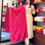 Graceful Banarasi Bandhej Banana Silk Suit Set – Festive Edition