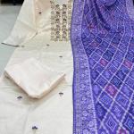 Graceful Banarasi Bandhej Banana Silk Suit Set – Festive Edition