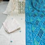 Graceful Banarasi Bandhej Banana Silk Suit Set – Festive Edition