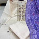 Graceful Banarasi Bandhej Banana Silk Suit Set – Festive Edition