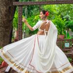 White Chaniya Choli Set – Pure Cotton with Gota Patti & Mirror Work