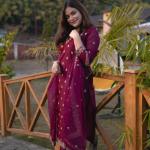 ✨ Mahek Black Chanderi Embroidered Kurta & Sharara Set with Organza Dupatta – Festive Edition ✨