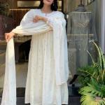 Pure Mul Mul Cotton Suit Set with Embroidered Dupatta & Gift Bracelet