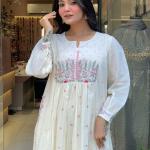 Pure Mul Mul Cotton Suit Set with Embroidered Dupatta & Gift Bracelet