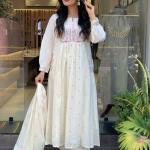 Pure Mul Mul Cotton Suit Set with Embroidered Dupatta & Gift Bracelet