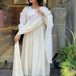 Pure Mul Mul Cotton Suit Set with Embroidered Dupatta & Gift Bracelet