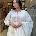 Pure Mul Mul Cotton Suit Set with Embroidered Dupatta & Gift Bracelet