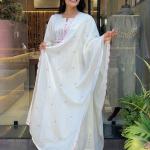 Pure Mul Mul Cotton Suit Set with Embroidered Dupatta & Gift Bracelet