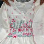 Pure Mul Mul Cotton Suit Set with Embroidered Dupatta & Gift Bracelet