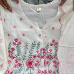 Pure Mul Mul Cotton Suit Set with Embroidered Dupatta & Gift Bracelet